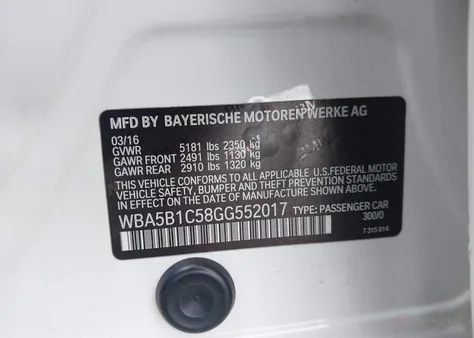 WBA5B1C58GG552017
